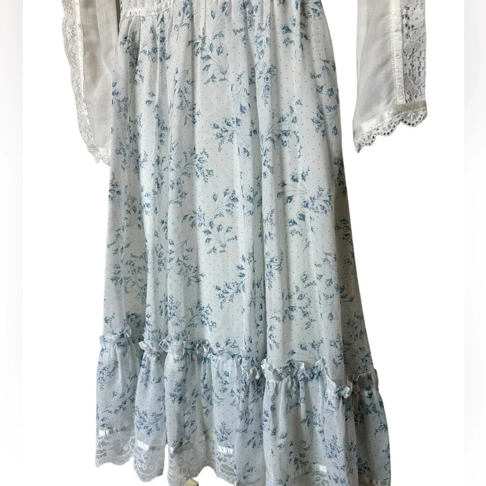 RARE 1960s Gunne Sax Boho Cottagecore Fairycore Peasant Dress - Picture 5 of 14